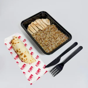 Steamed chicken breast with buckwheat