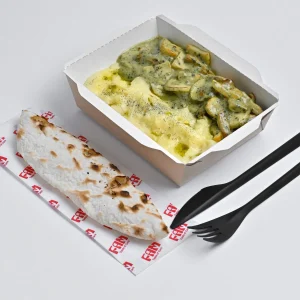 Pork with pesto and mashed potatoes