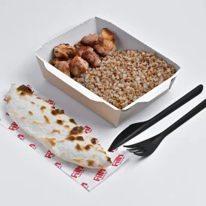 Pork shish taouk with buckwheat